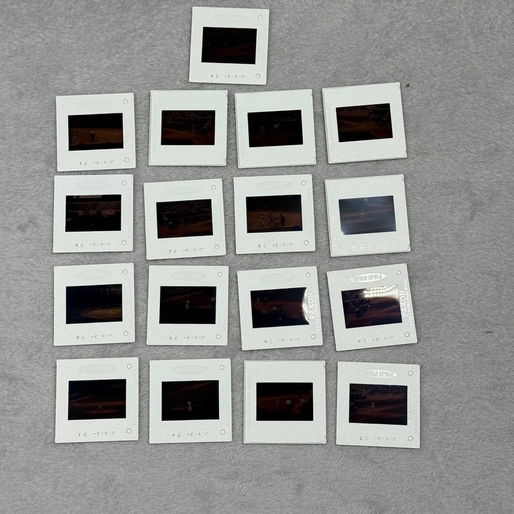 Fuji Film‎ Vintage Baseball Slides 1978 Lot of 17 Action Shots Stadium Photos